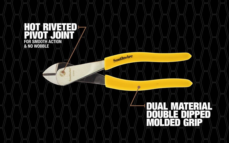 Southwire - 58289440 Tools & Equipment DCP8D 8-Inch High-Leverage Diagonal Cutting Pliers with Dipped Handles - Image 2